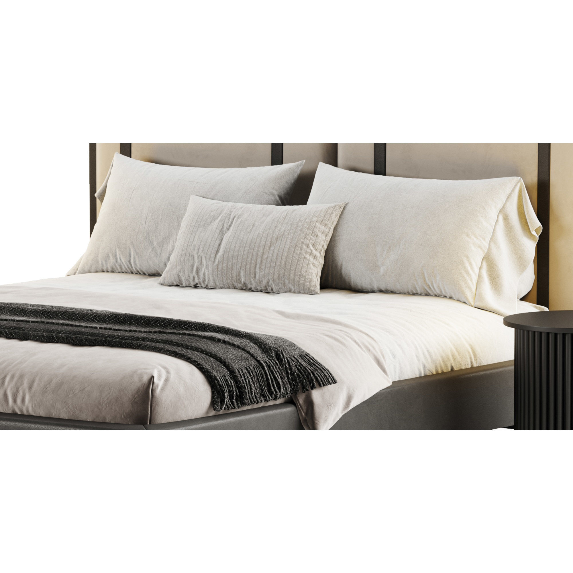 Figaro Headboard bed 3D model_9