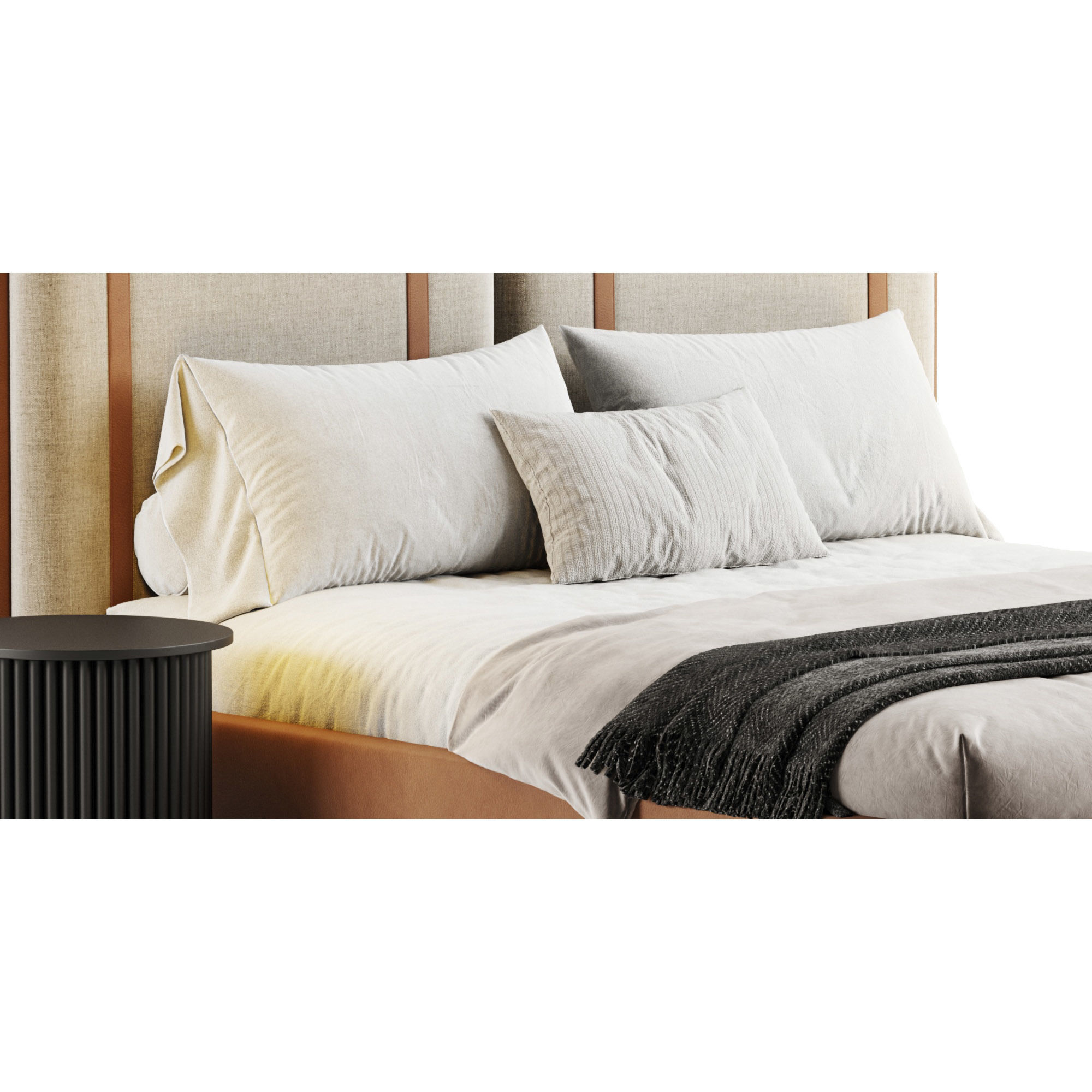 Figaro Headboard bed 3D model_7