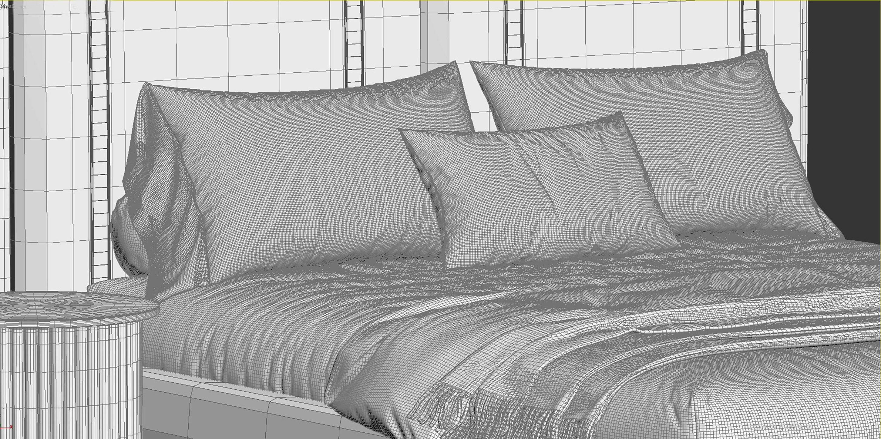 Figaro Headboard bed 3D model_16