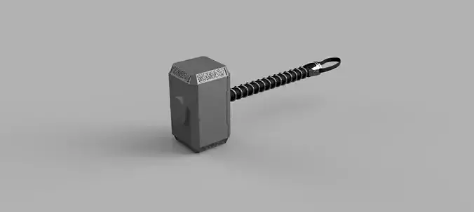 Mjolnir Thor Hammer Low-poly 3D model