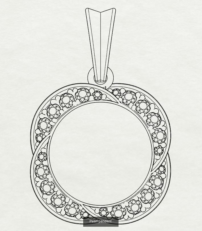 PEARL-RING-EARRING-PANDENT 3D Model Collection_1