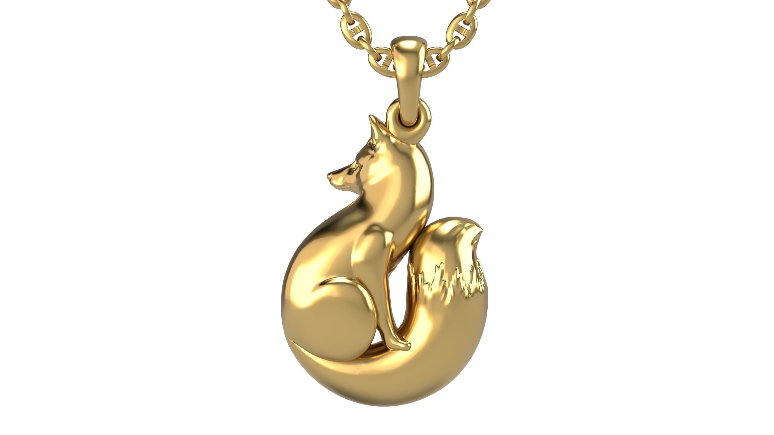 FOX pendant V1 3D print model_9