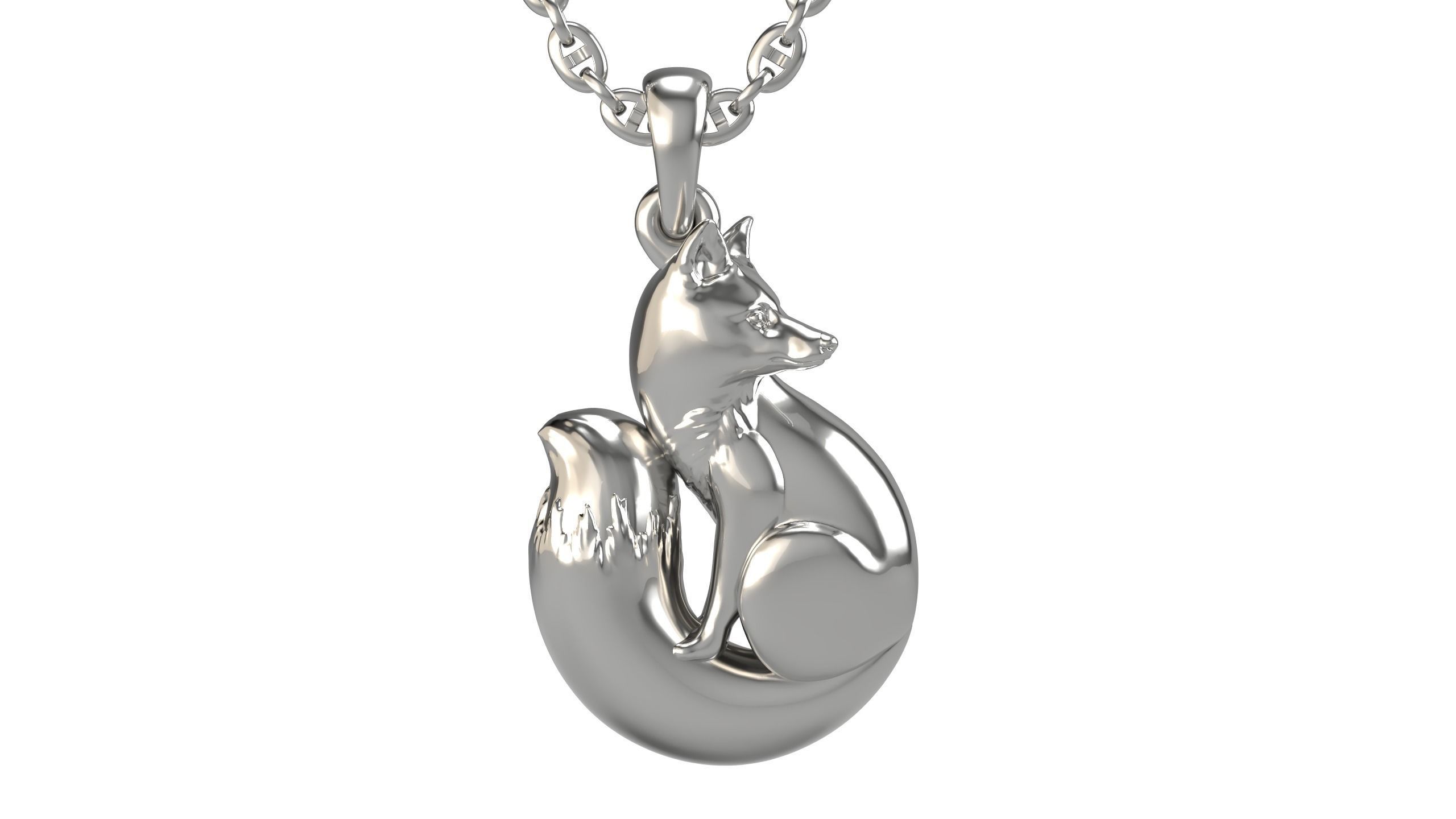 FOX pendant V1 3D print model_8