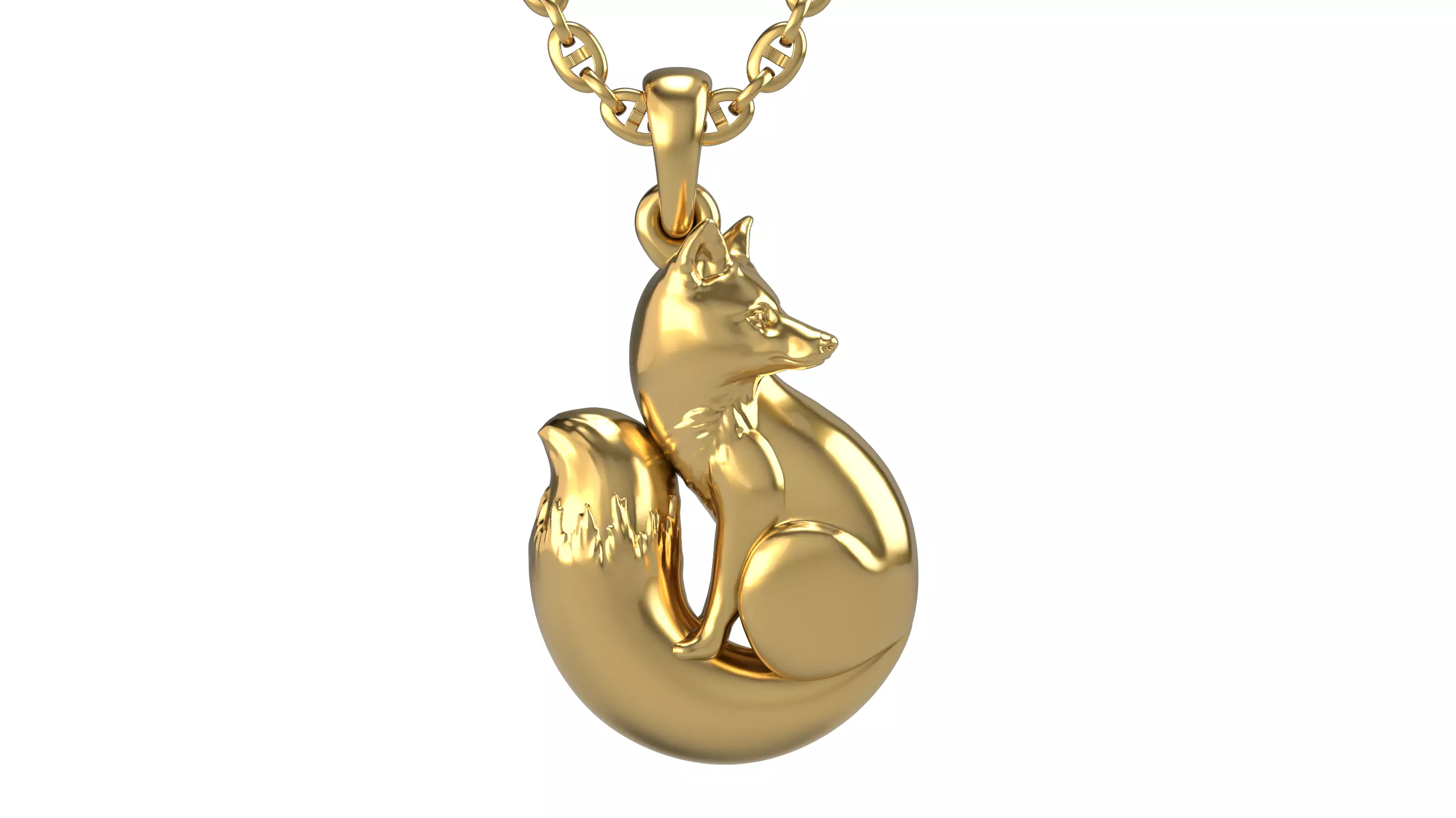 FOX pendant V1 3D print model_0