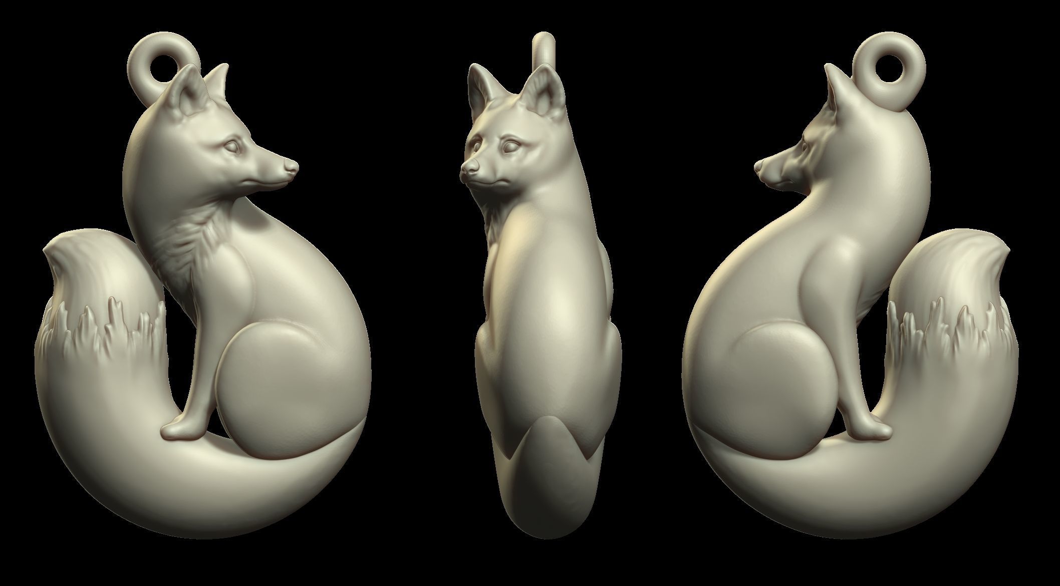 FOX pendant V1 3D print model_2