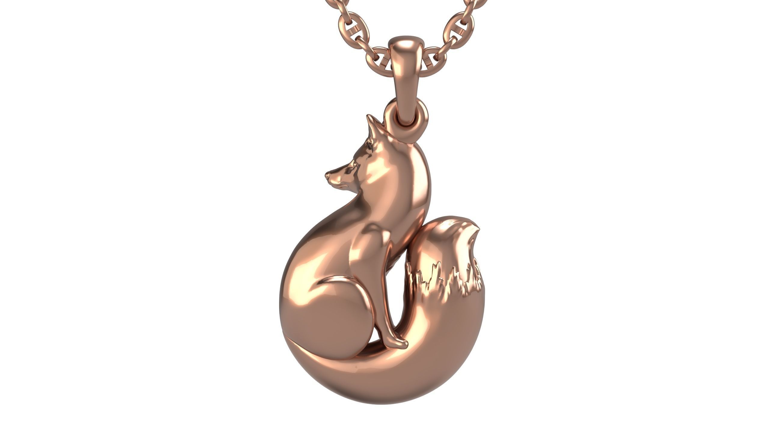 FOX pendant V1 3D print model_10