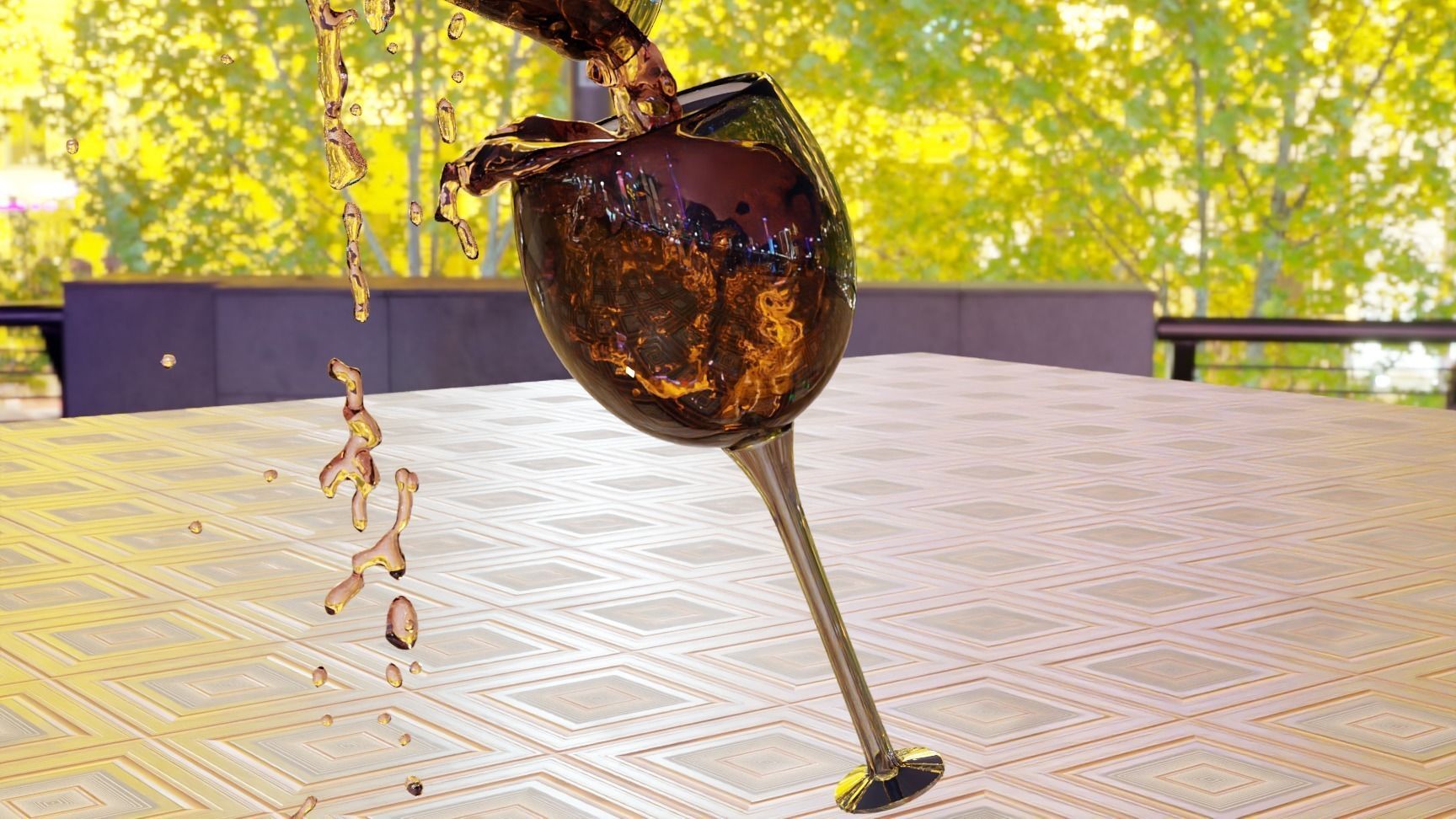 Wine Glass Animation 3D model animated | CGTrader