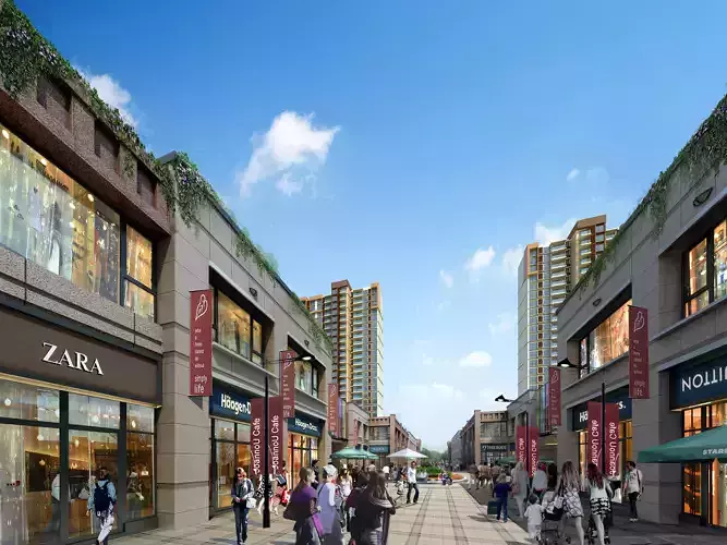 3Dmax fashion city commercial square building 272