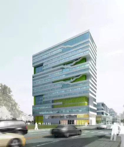 3Dmax fashion city commercial square building 276