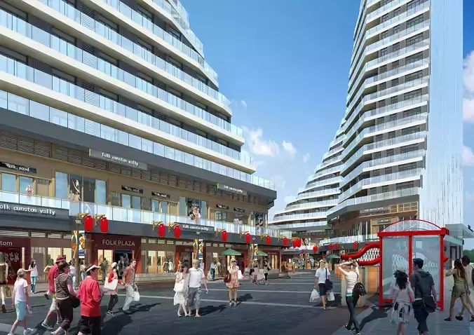 3Dmax fashion city commercial square building 277