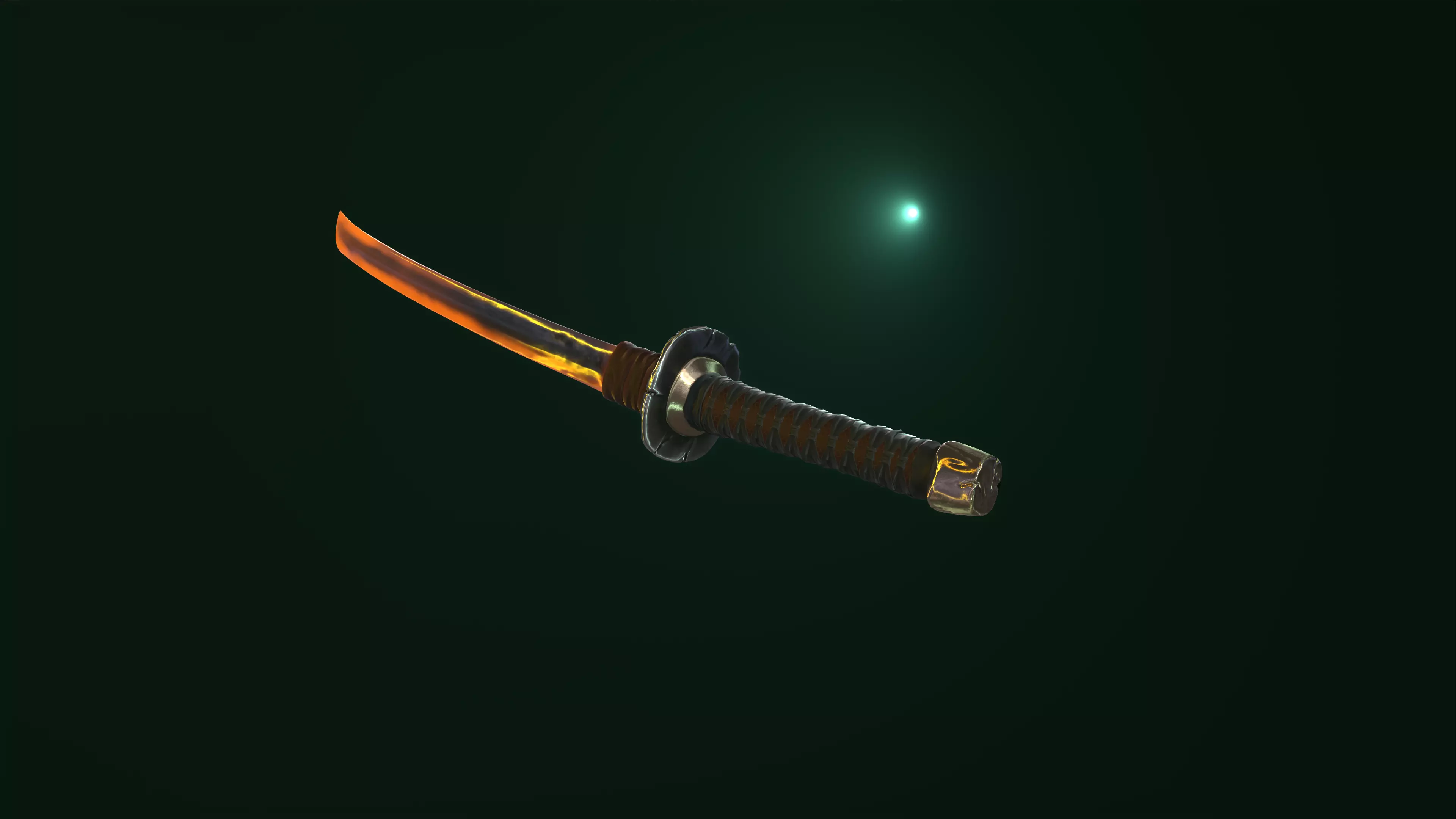 Fire Sword Free low-poly 3D model