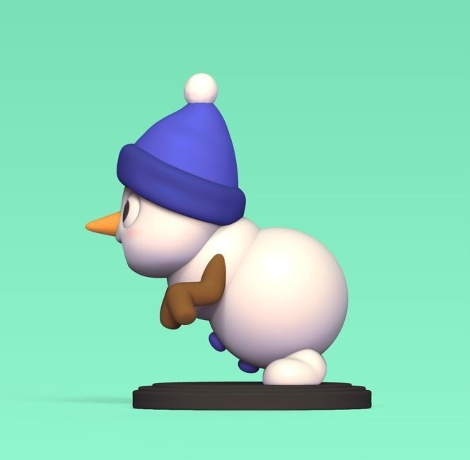 Happy Snowman 3D print model_3