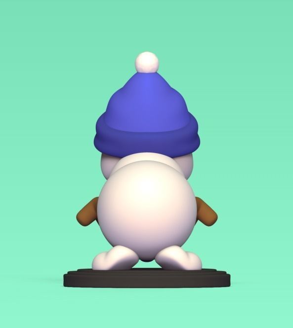 Happy Snowman 3D print model_4