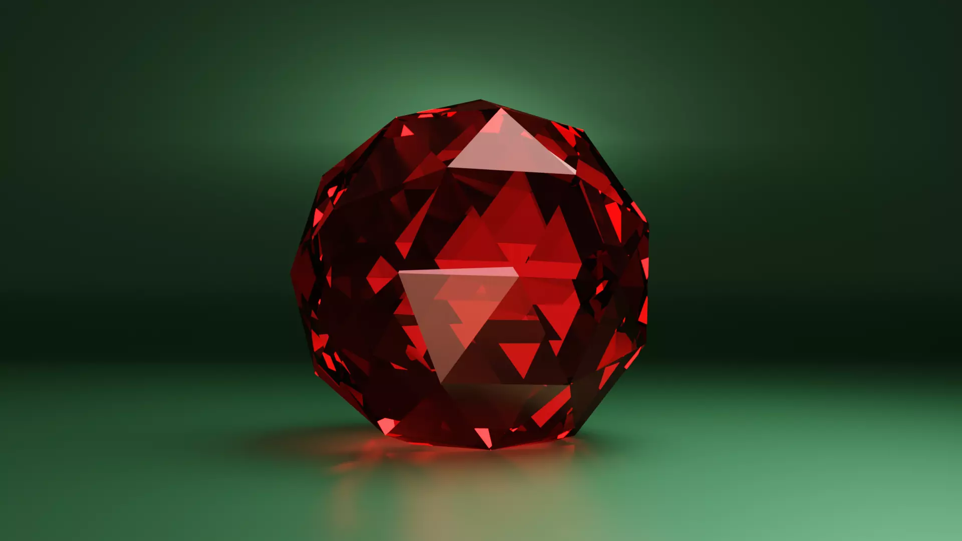 red crystal Free 3D model_0