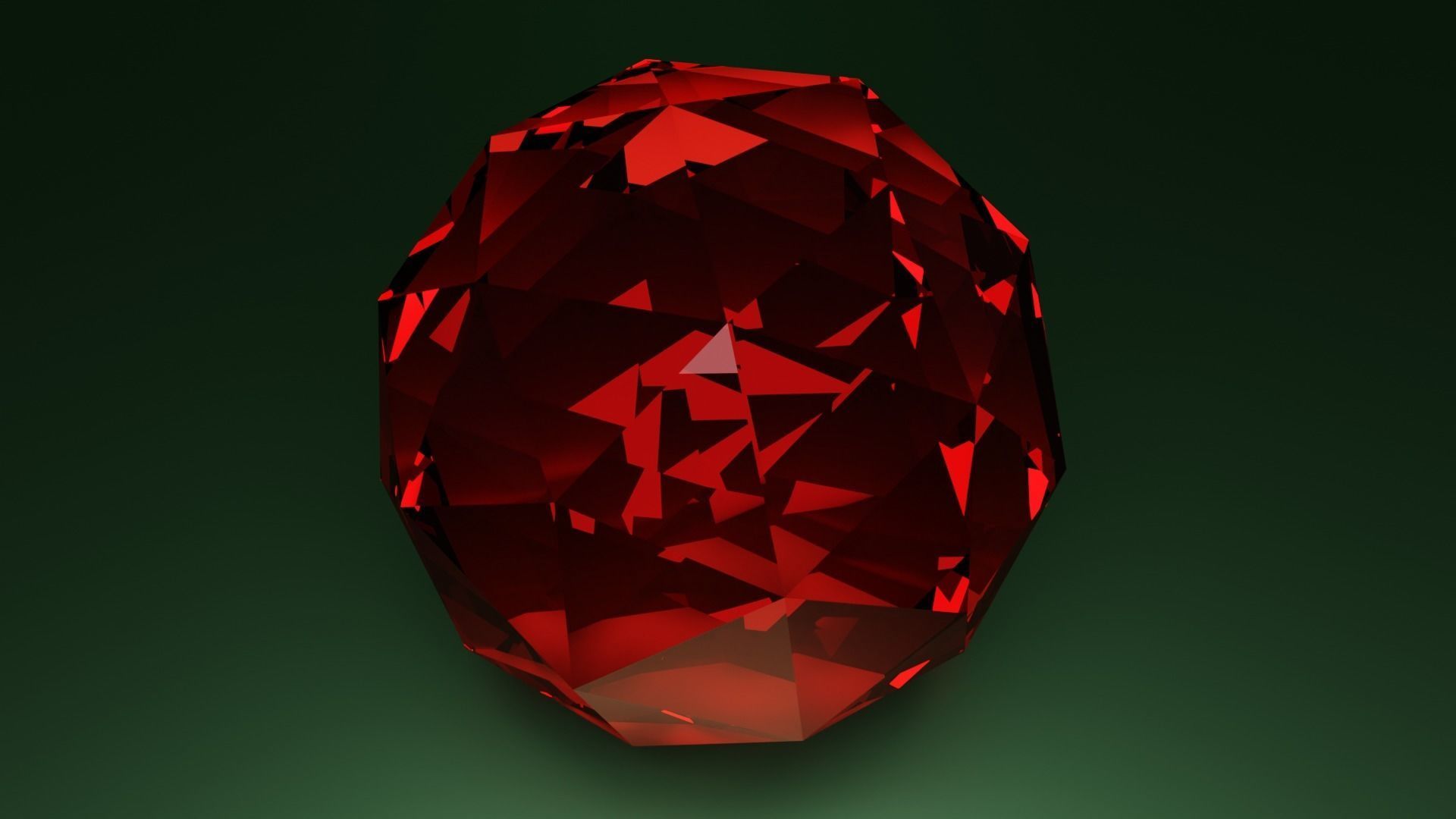red crystal Free 3D model_1