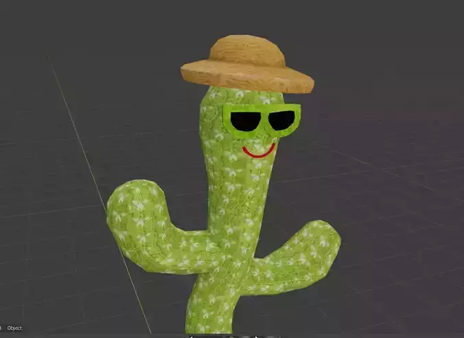 Dancing Cactus Low-poly 3D model