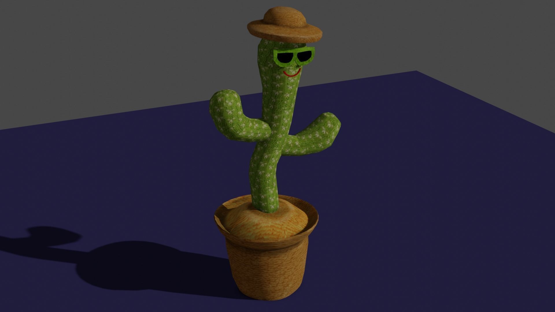 Dancing Cactus Low-poly 3D model_3
