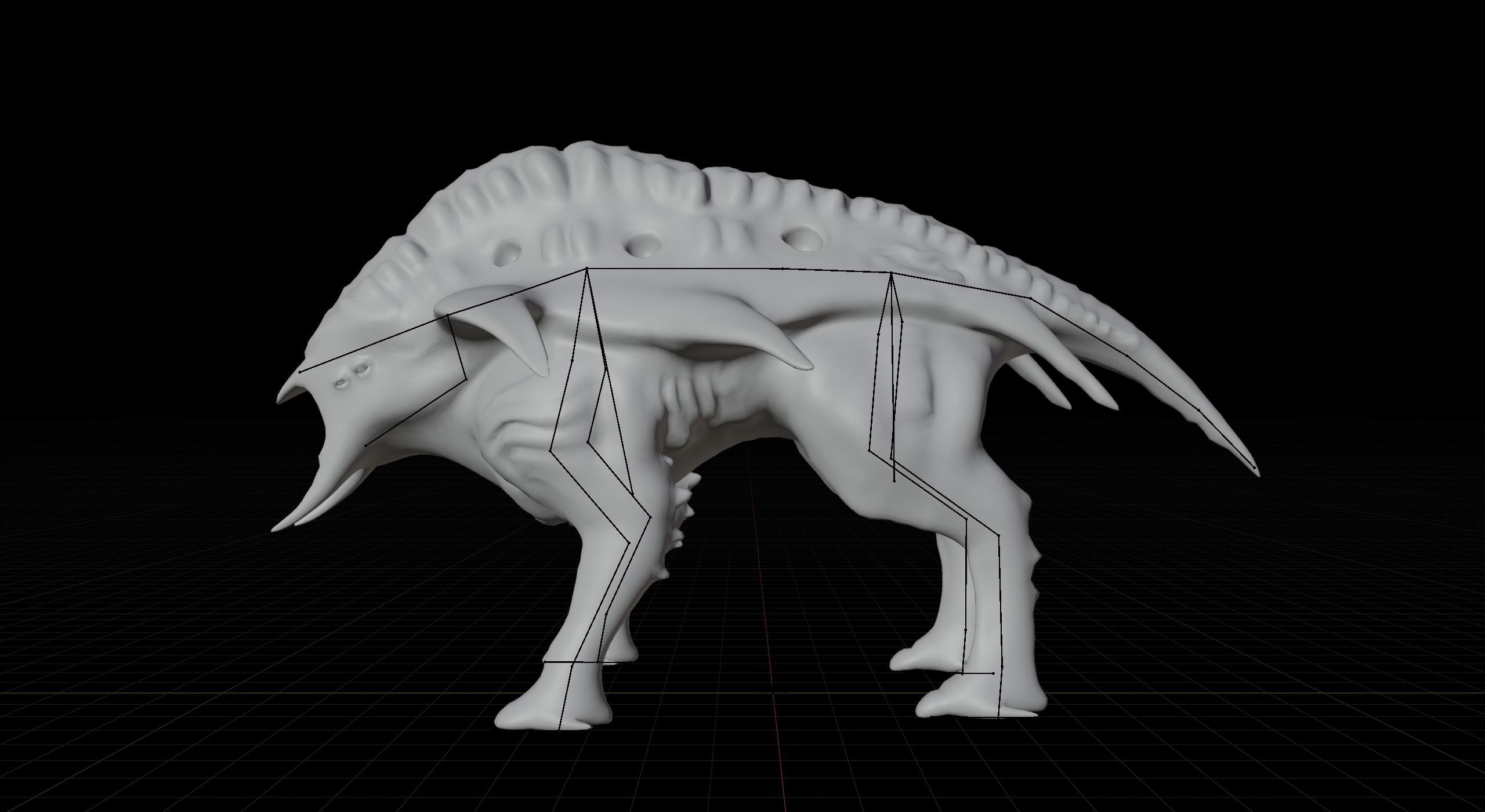 Behemoth Alien Creature Low-poly 3D model_22