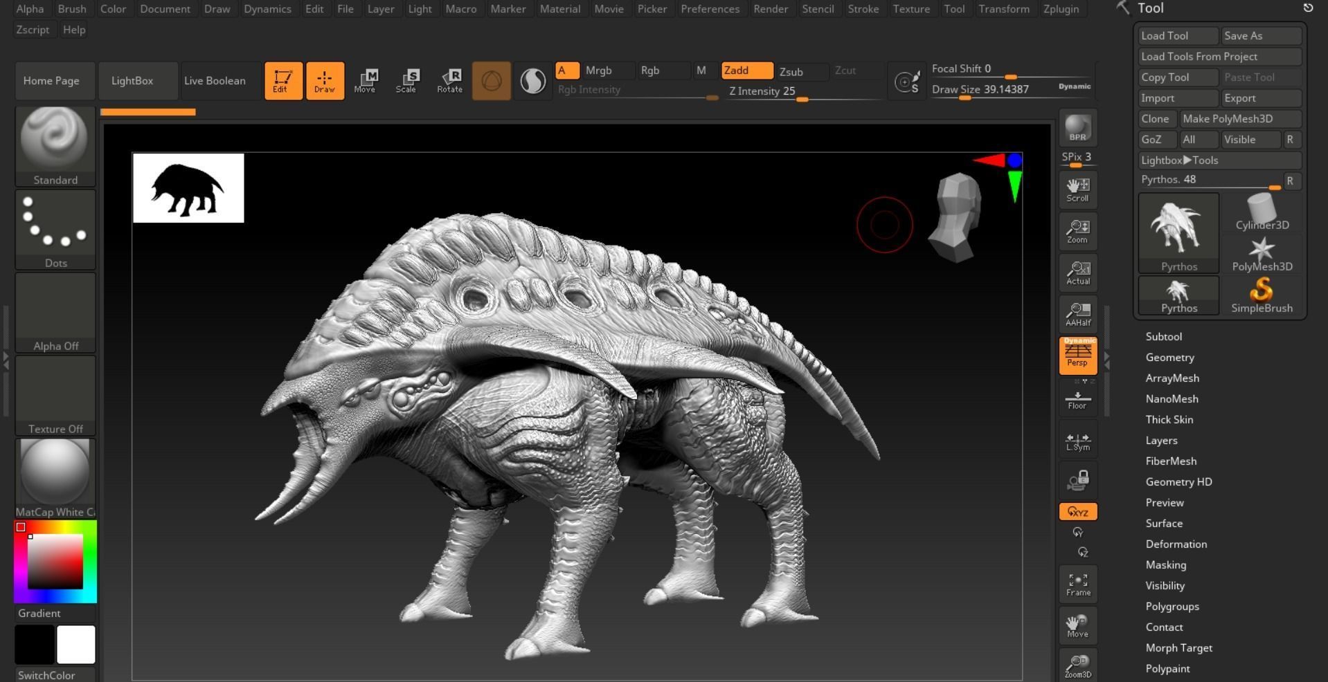 Behemoth Alien Creature Low-poly 3D model_20