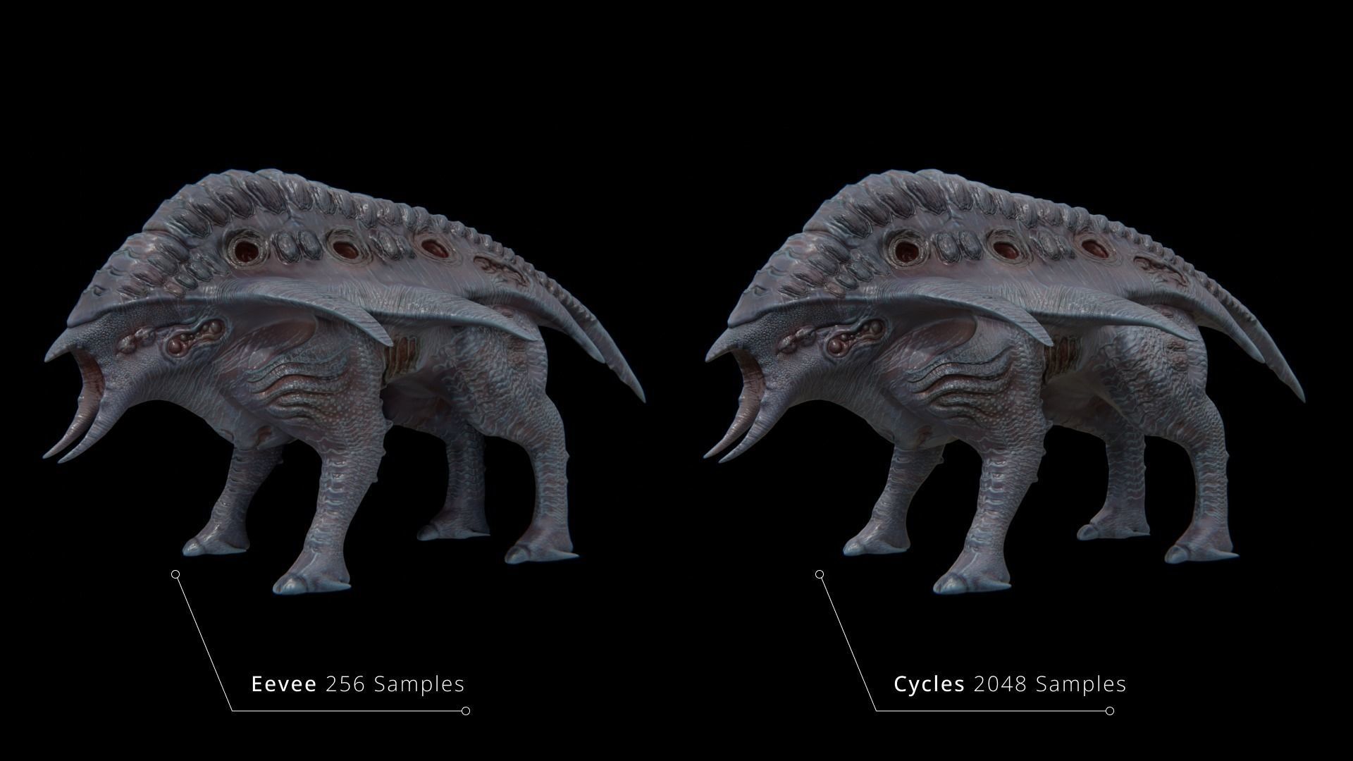 Behemoth Alien Creature Low-poly 3D model_2