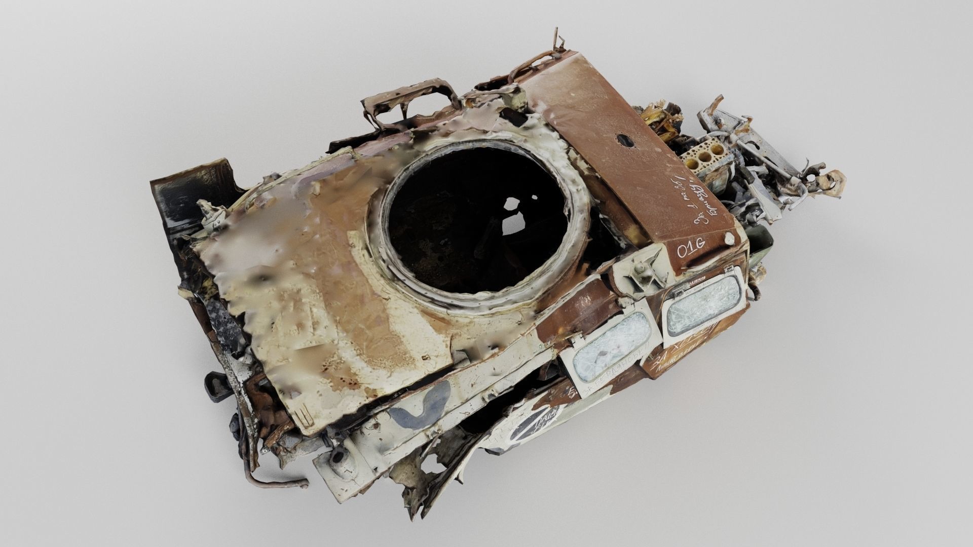 Tigr or Tiger infantry mobility vehicle destroyed in Ukraine  3D model_2