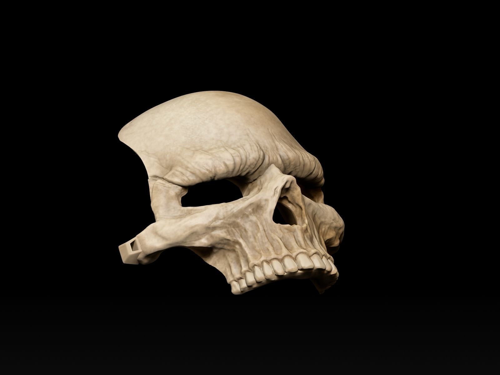 Grumpy Skull Mask 3D print model_13