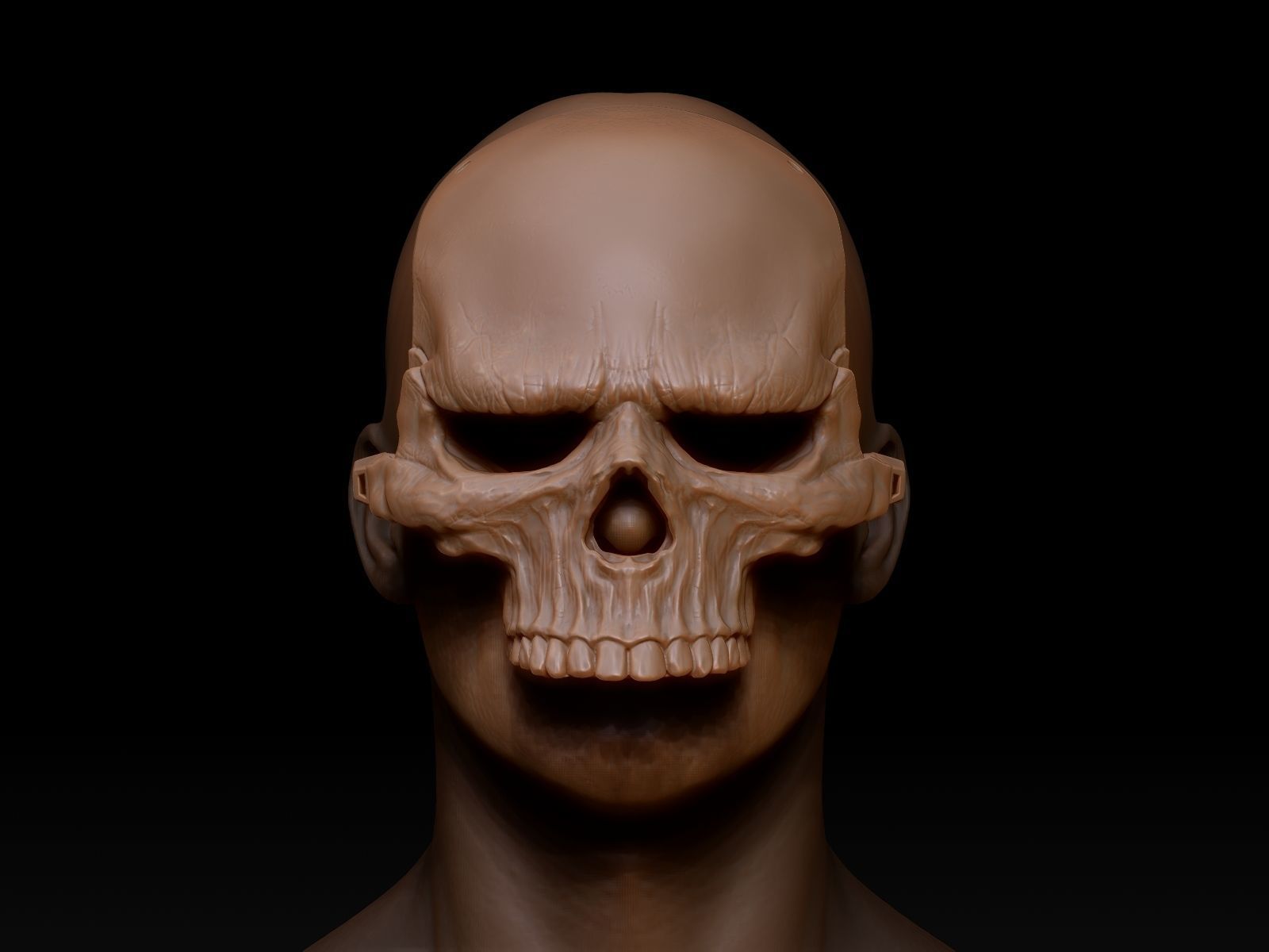 Grumpy Skull Mask 3D print model_14