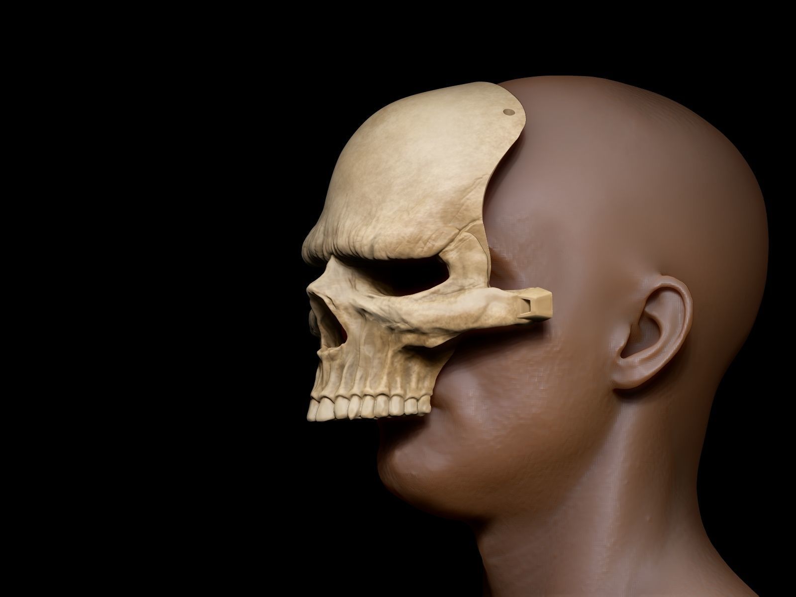 Grumpy Skull Mask 3D print model_6