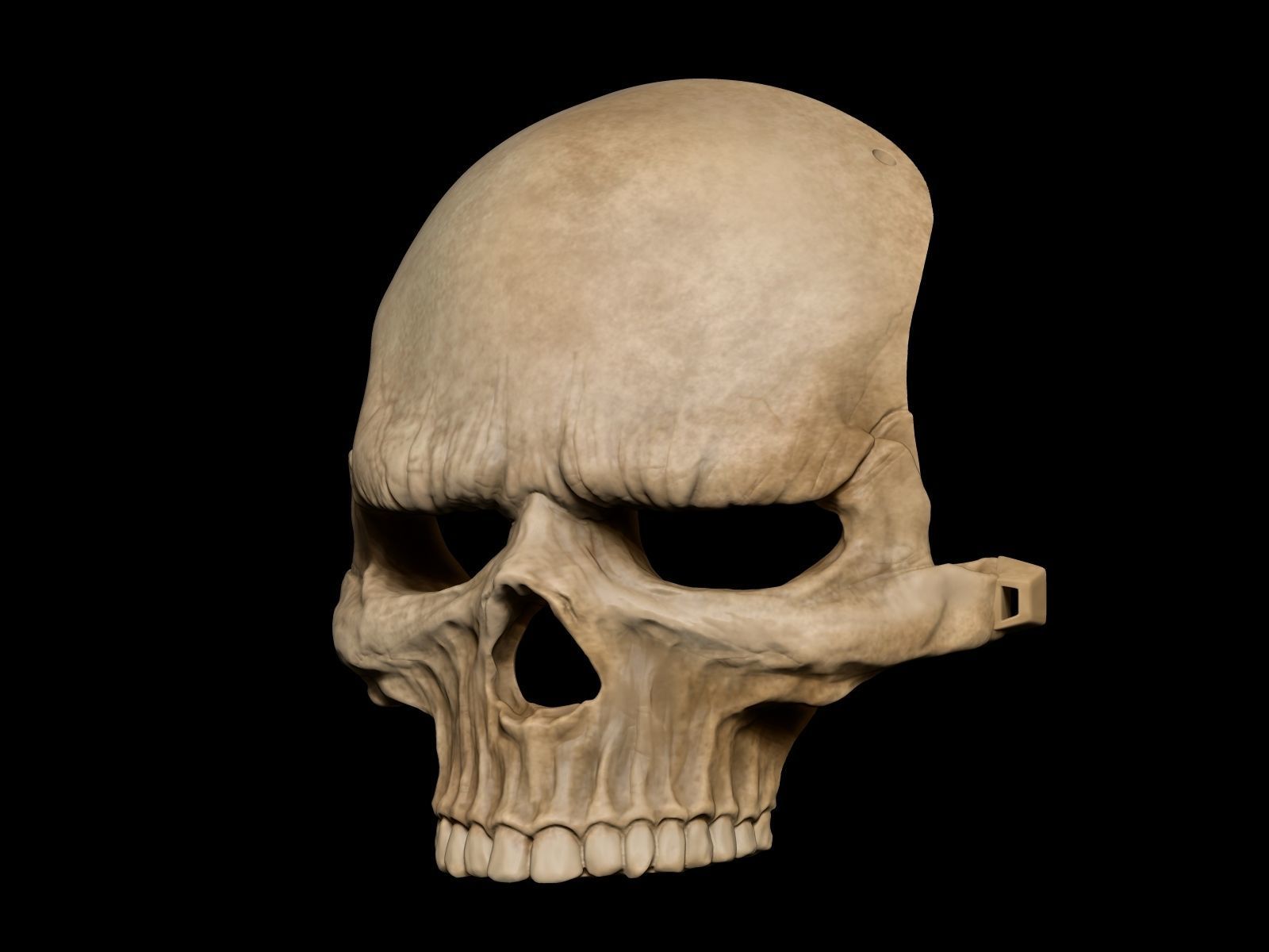 Grumpy Skull Mask 3D print model_9