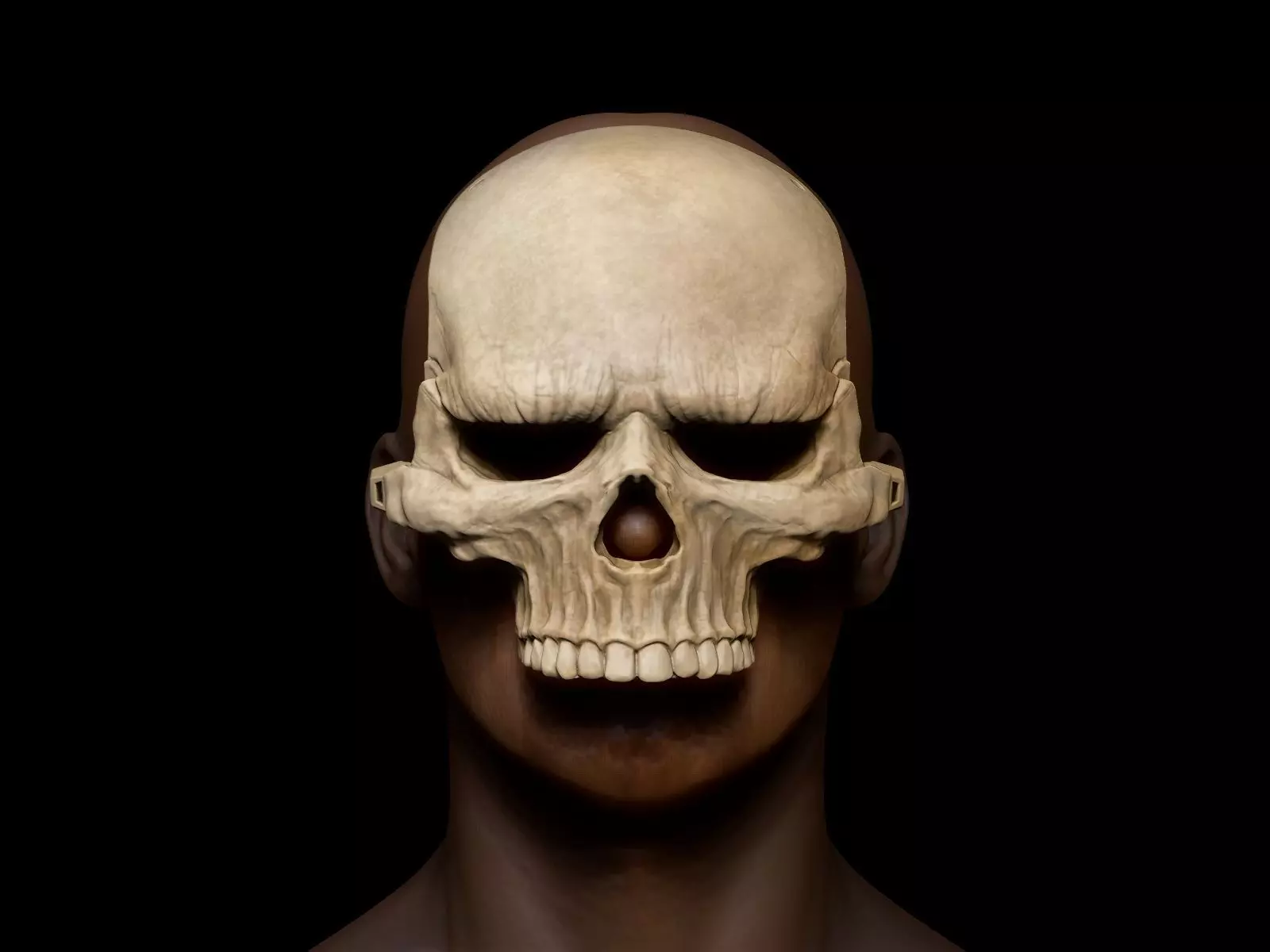 Grumpy Skull Mask 3D print model_0