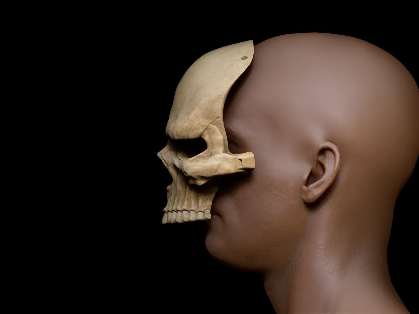 Grumpy Skull Mask 3D print model_7