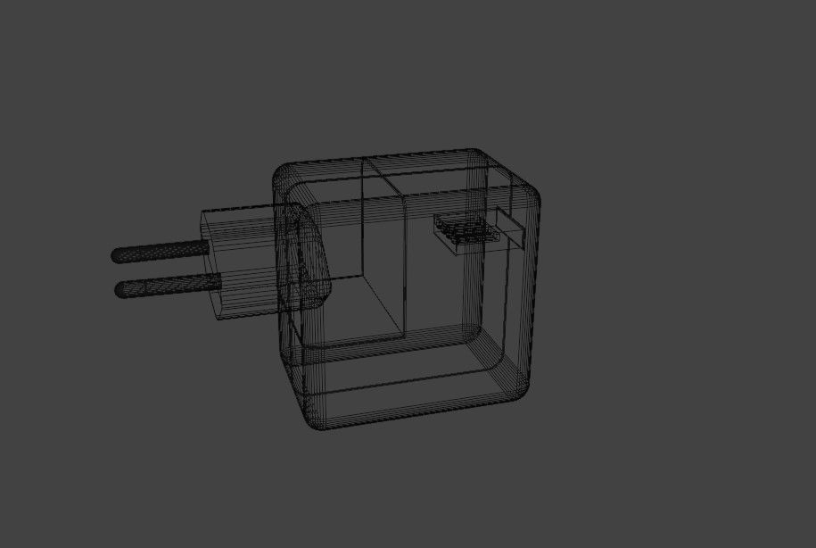 Apple iPad charging plug 3D model_3