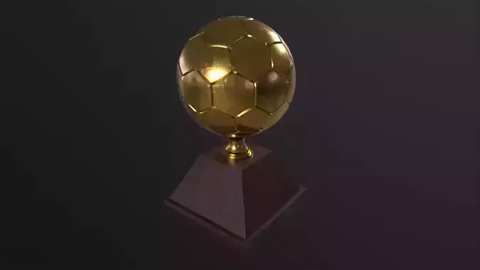 Trophy Golden Ball 3D Model Low-poly 3D model Trophy Golden Ball 3D Model Low-poly 3D model