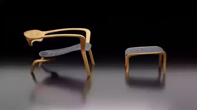 Chair with Footstool