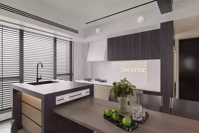 Modern restaurant kitchen