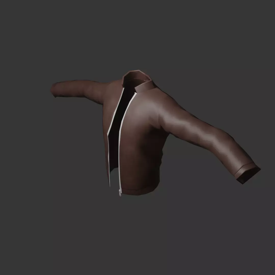 Low Poly Jacket Leather Free low-poly 3D model