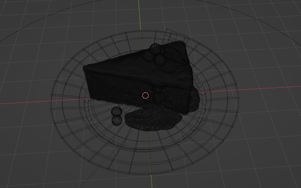 Stylized Chococake blueberry Free 3D model_7