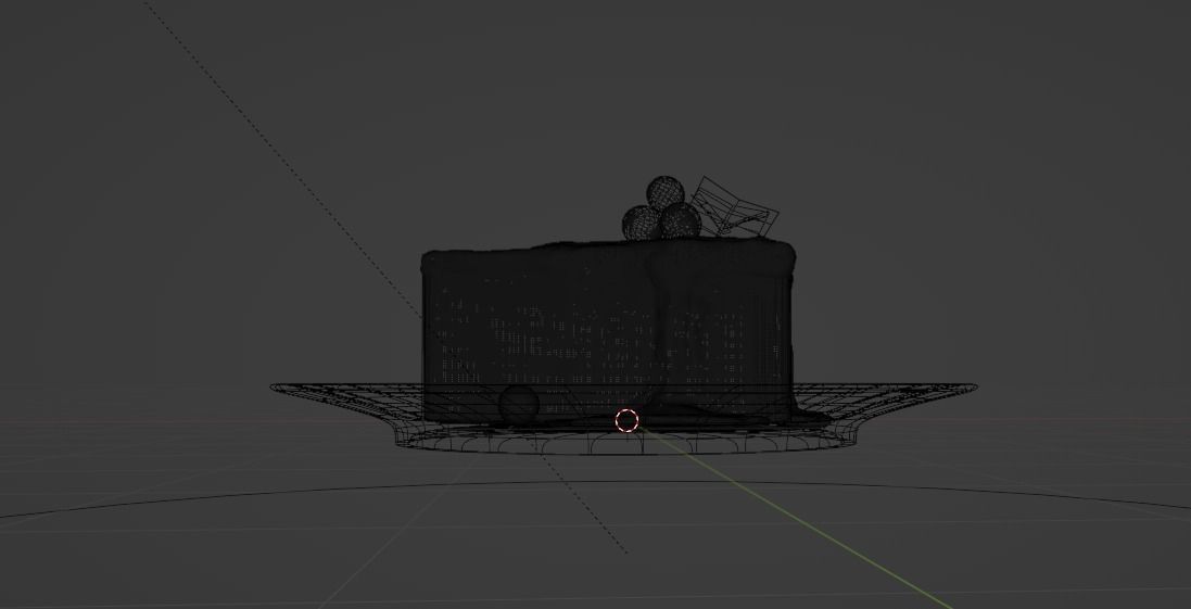 Stylized Chococake blueberry Free 3D model_6