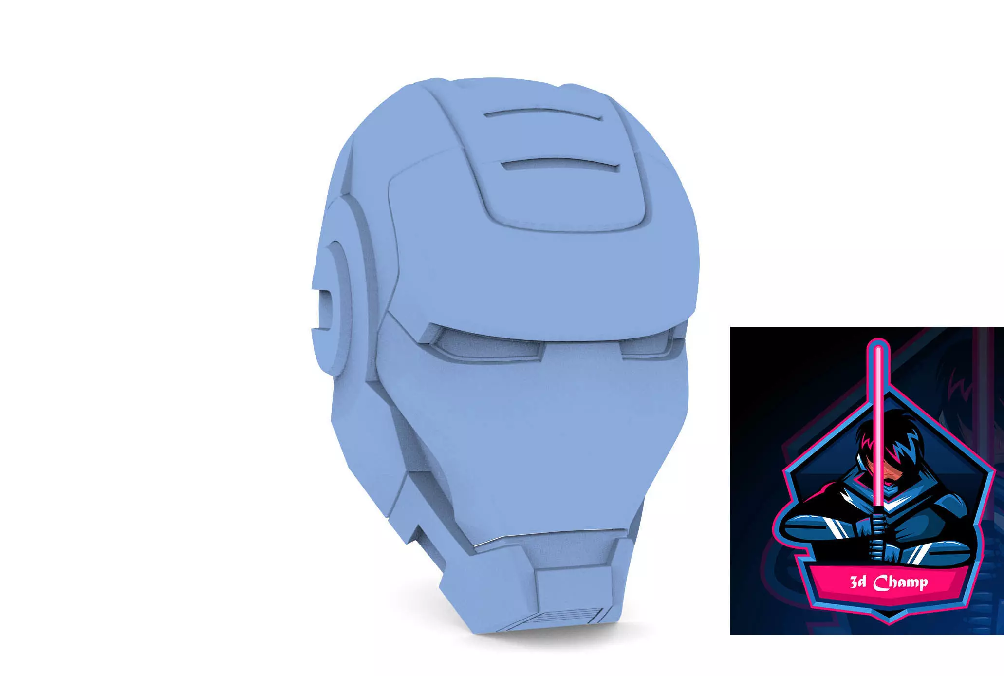 IRON MAN WAR MACHINE HELMET READY TO 3D PRINT 3D model_0