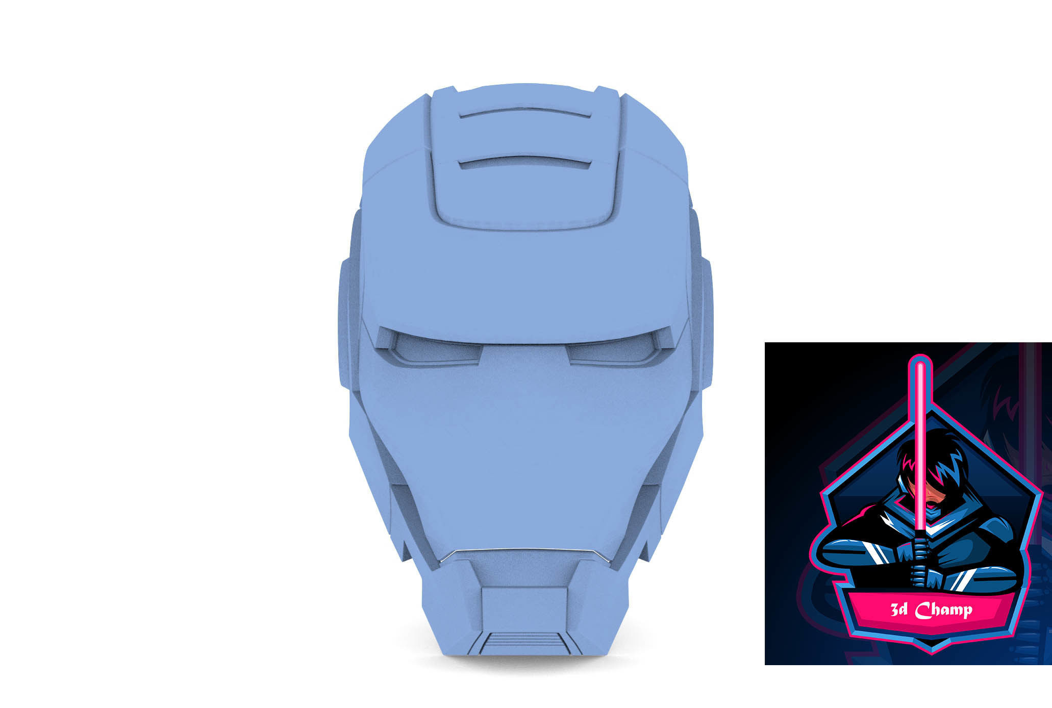 IRON MAN WAR MACHINE HELMET READY TO 3D PRINT 3D model_4