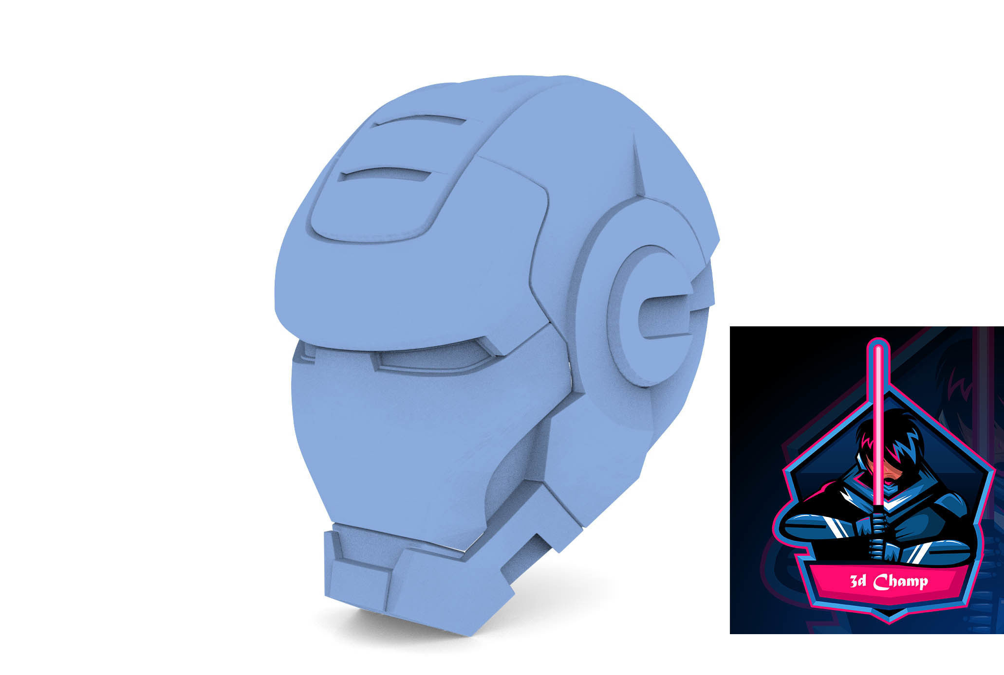 IRON MAN WAR MACHINE HELMET READY TO 3D PRINT 3D model_1