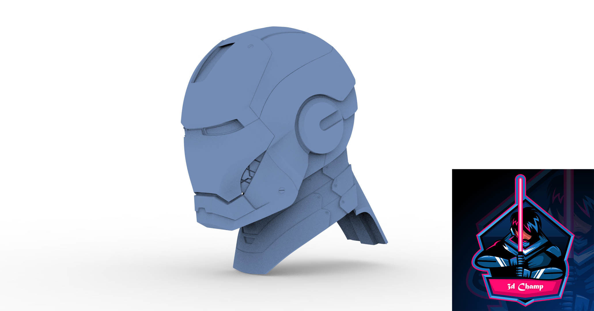 Ironman MK3 Helmet ready to 3d print 3D model_2