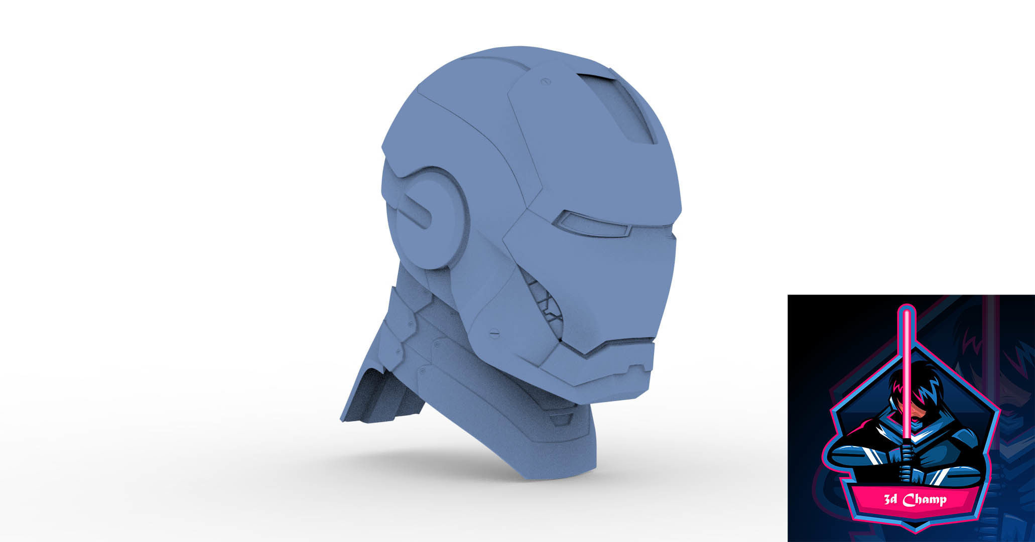 Ironman MK3 Helmet ready to 3d print 3D model_1