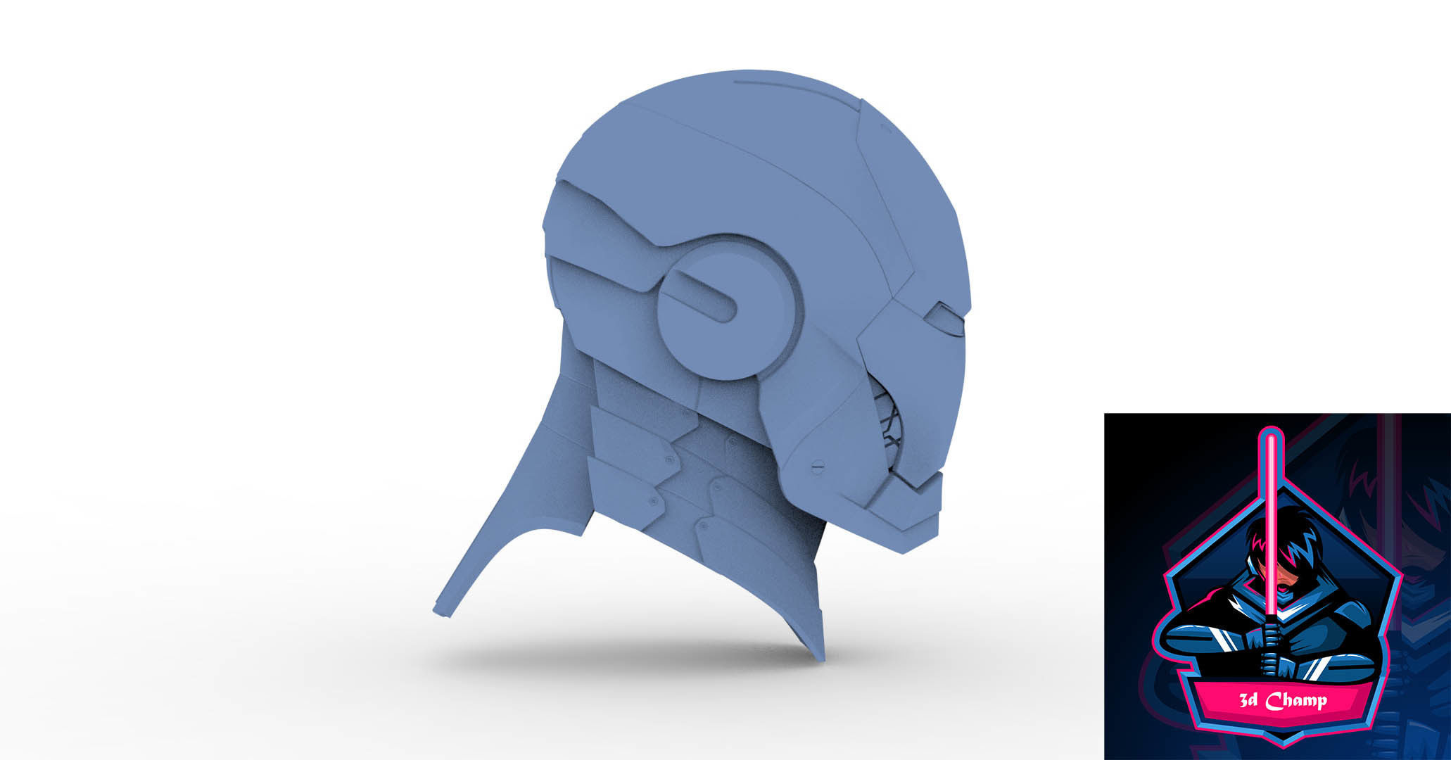 Ironman MK3 Helmet ready to 3d print 3D model_4