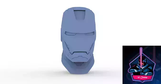Ironman MK3 Helmet ready to 3d print 3D model