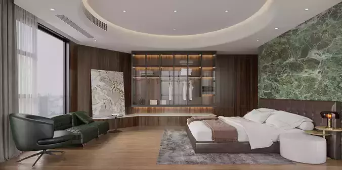 American style bedroom