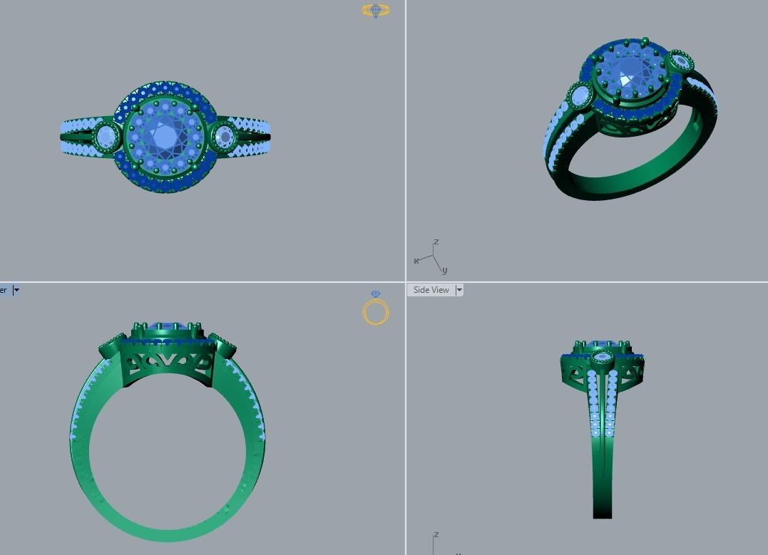 ring jewelry 3D print model_4