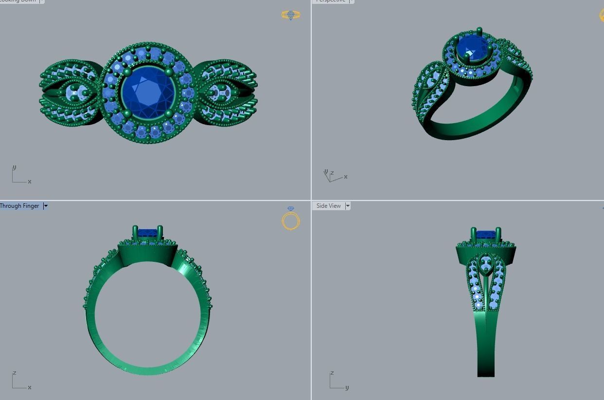 ring jewelry 3D print model_4