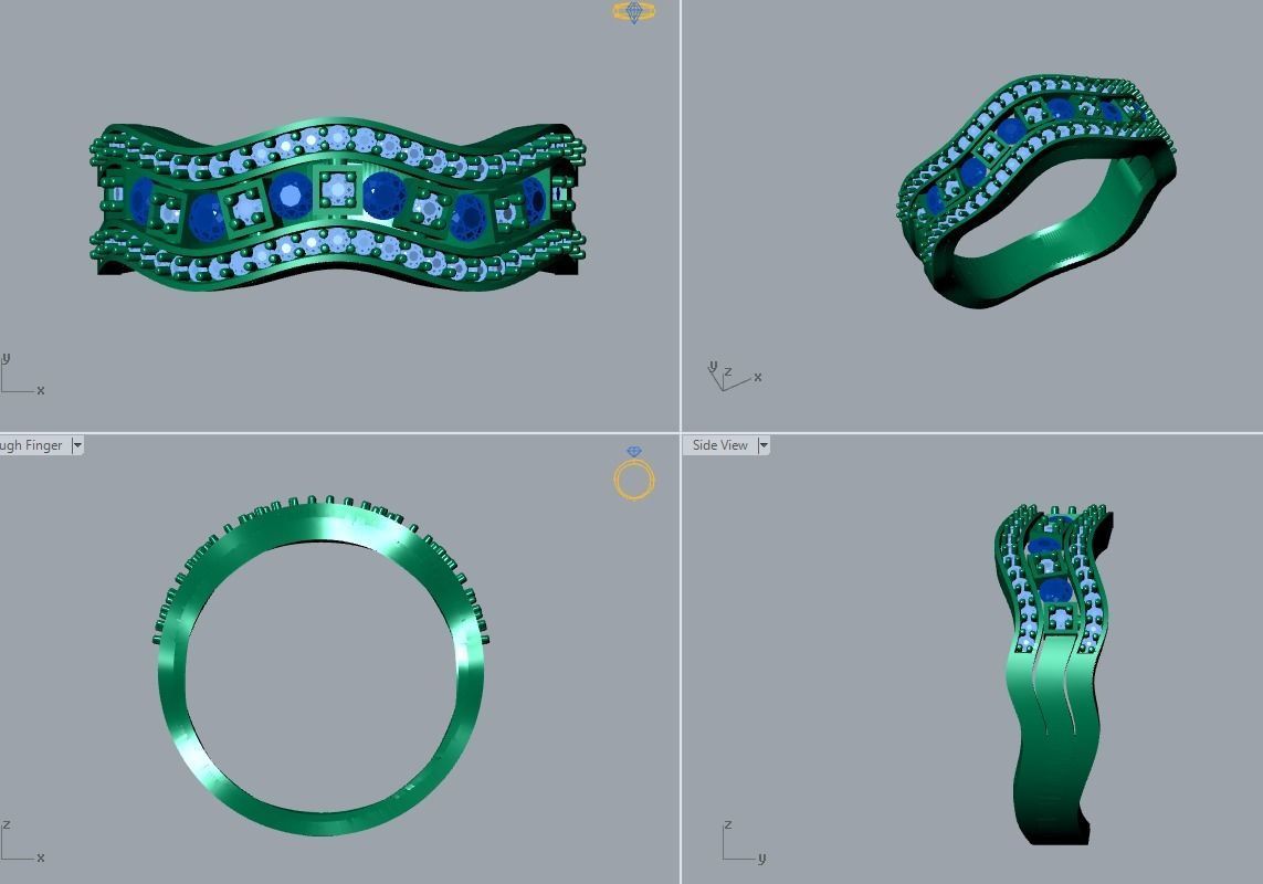 ring jewelry 3D print model_4