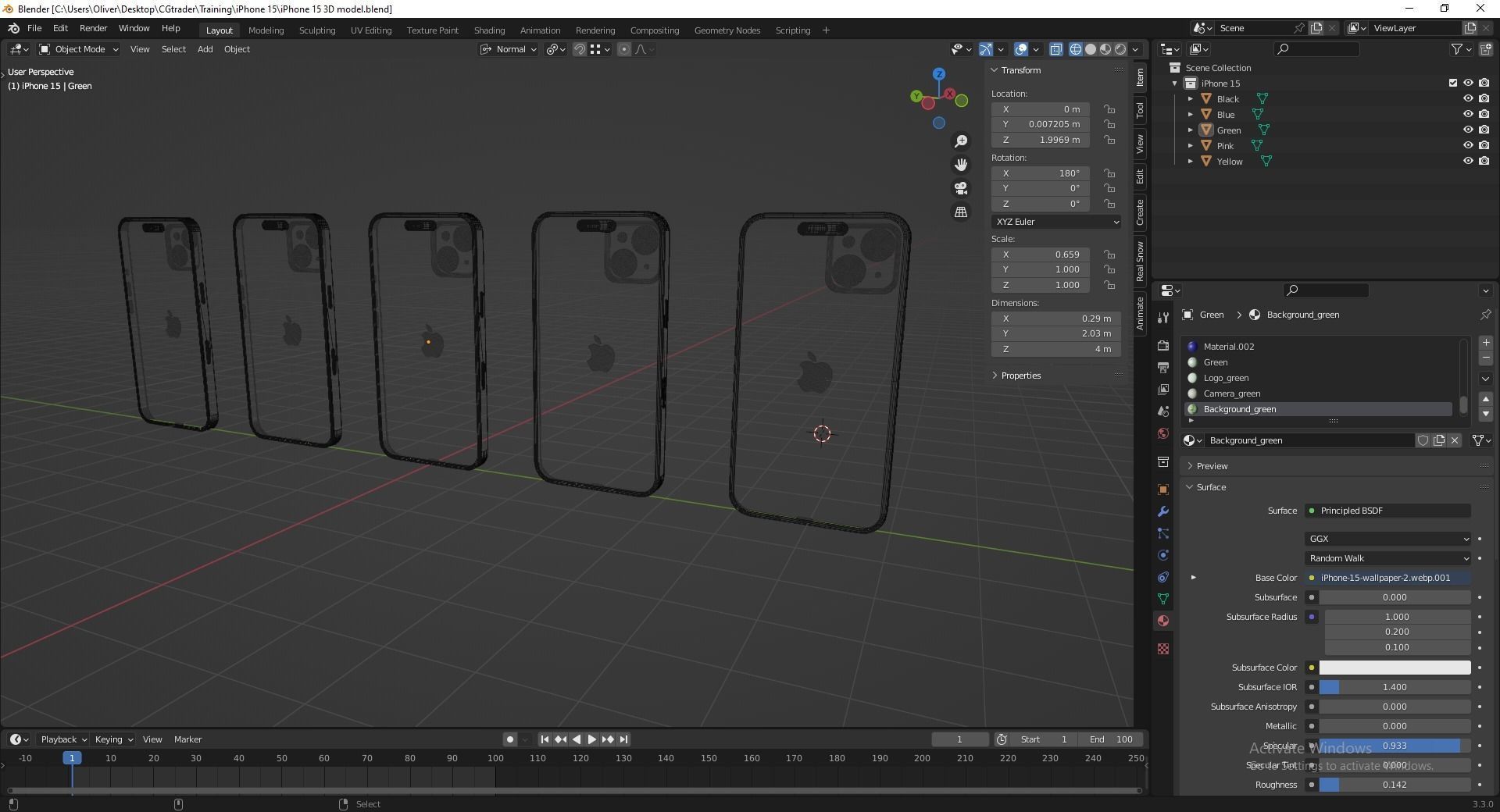 iPhone 15  Free 3D model_10